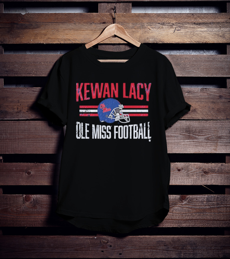 Kewan Lacy Ole Miss Football Rebels Helmet Hero T-Shirt