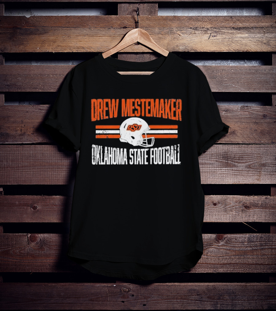 Drew Mestemaker OSU Oklahoma State Football Distressed Vintage Look T-Shirt