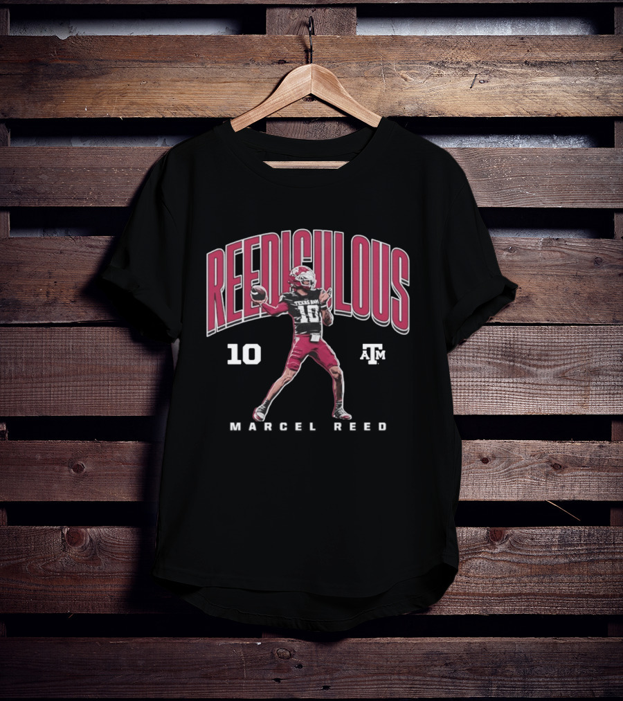 Texas A&M Aggies REEDICULOUS Marcel Reed 10 Caricature T-Shirt
