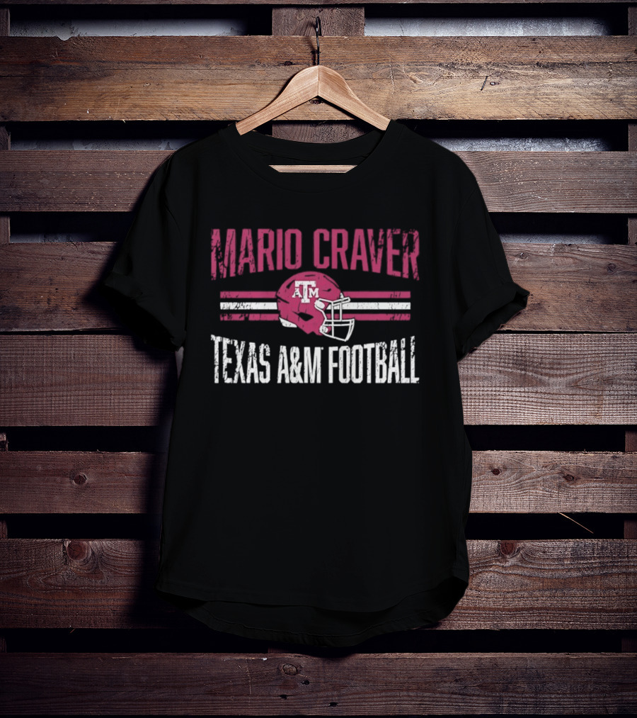 Mario Craver Texas A&M Aggies NCAA Football Helmet Hero T-Shirt