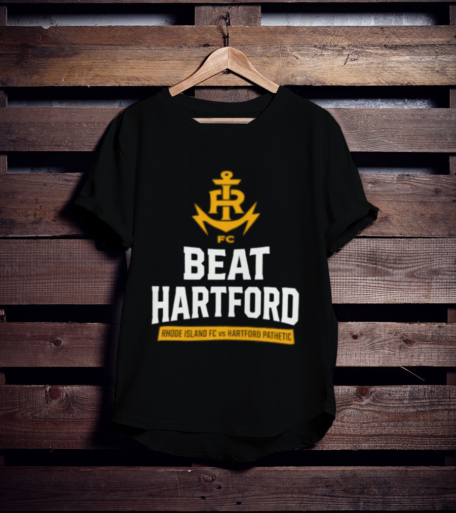 Rhode Island FC Beat Hartford Anchor Icon Above T-Shirt