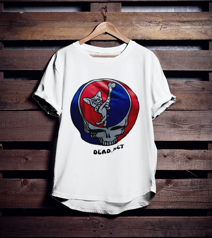 El Paso Dead.Net Skull With French Bulldog And Bone T-Shirt