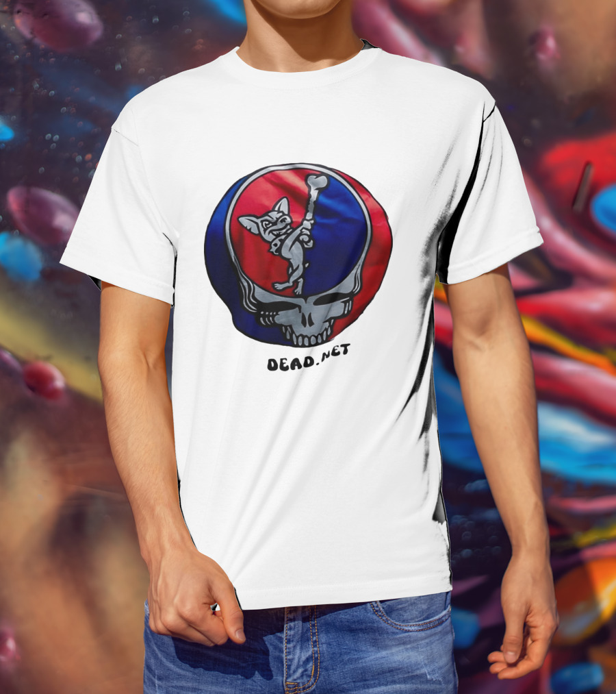 El Paso Dead.Net Skull With French Bulldog And Bone T-Shirt