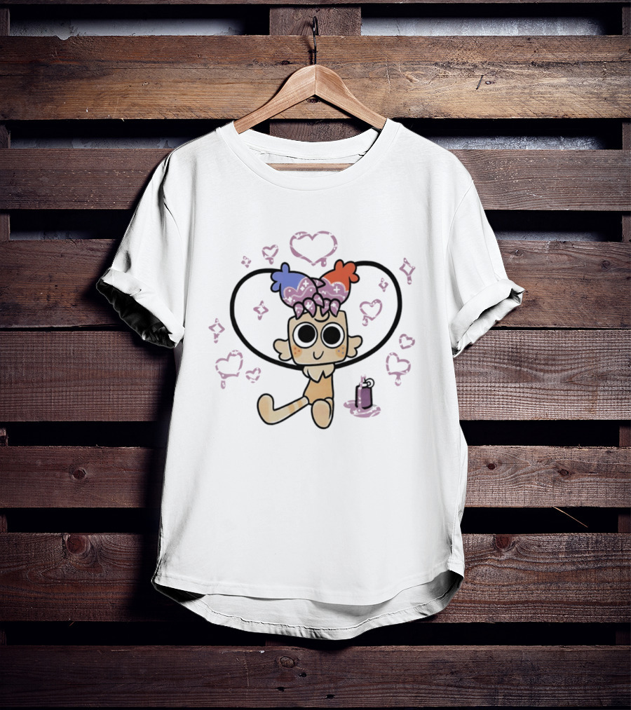 Goob The Fluffy Craft Cute Character With Heart And Sparkle T-Shirt