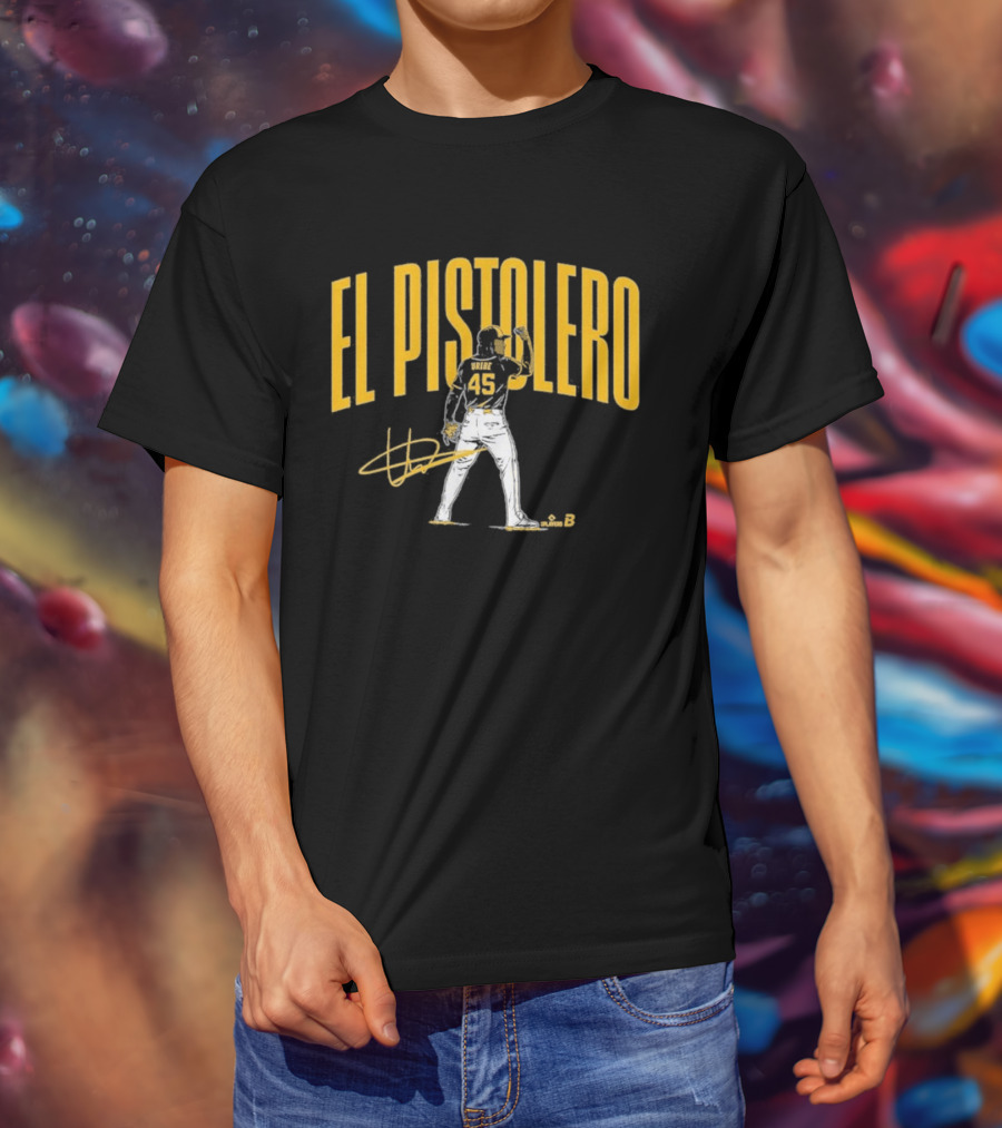 El Pistolero Abner Uribe 45 Signature Baseball Player T-Shirt