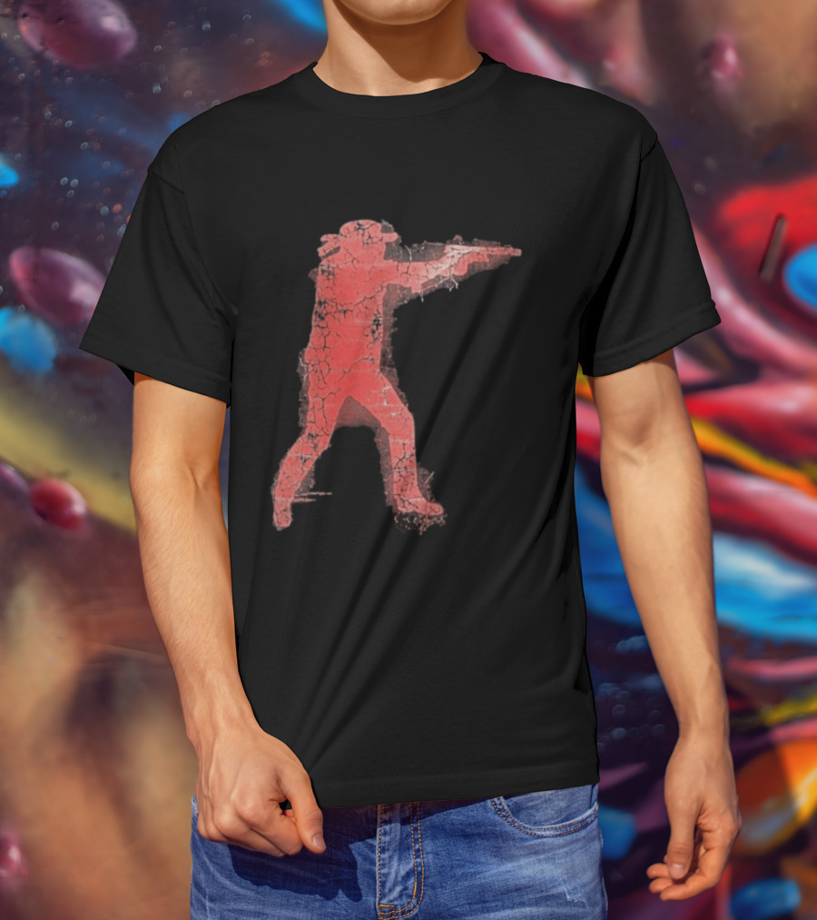 Jordan Salinas Idaho Twin Falls Hero Red Cracked Shooter T-Shirt