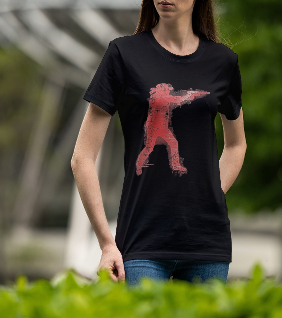 Jordan Salinas Idaho Twin Falls Hero Red Cracked Shooter T-Shirt