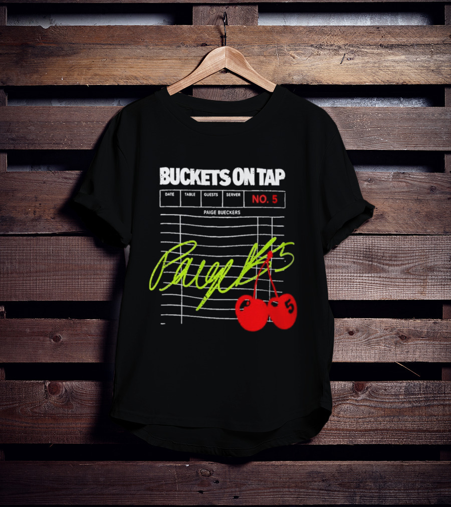Buckets On Tap Paige Bueckers No. 5 T-Shirt