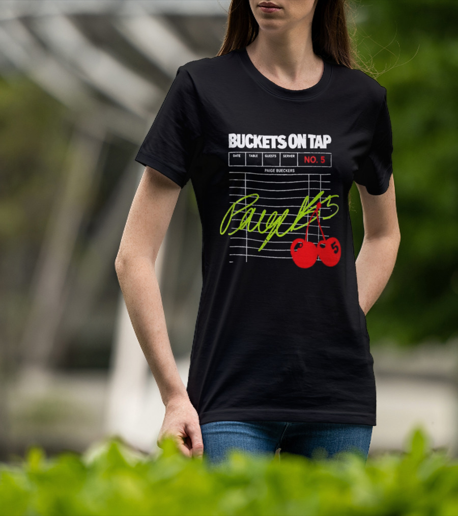 Buckets On Tap Paige Bueckers No. 5 T-Shirt