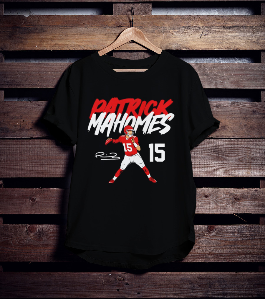 Patrick Mahomes 15 KC Chiefs Signature Pose 2026 Star T-Shirt