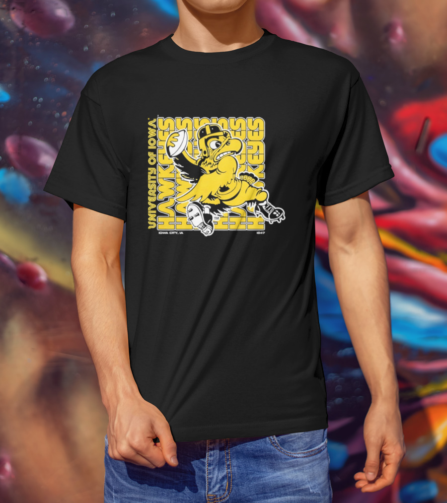 University Of Iowa Hawkeyes Mascot Iowa City Retro 1847 T-Shirt