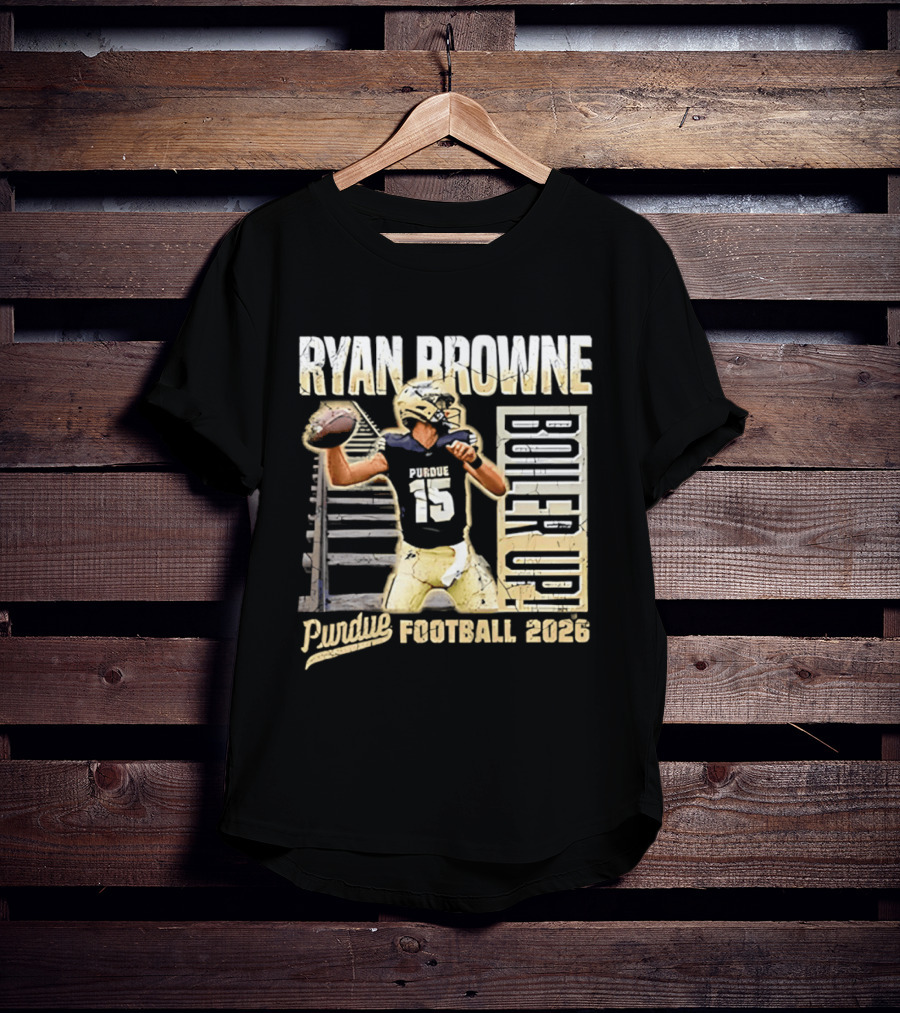 Ryan Browne Purdue Football Boiler Up 2026 T-Shirt