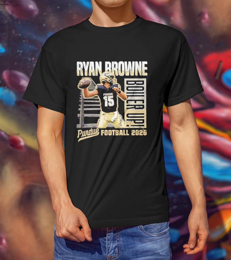 Ryan Browne Purdue Football Boiler Up 2026 T-Shirt