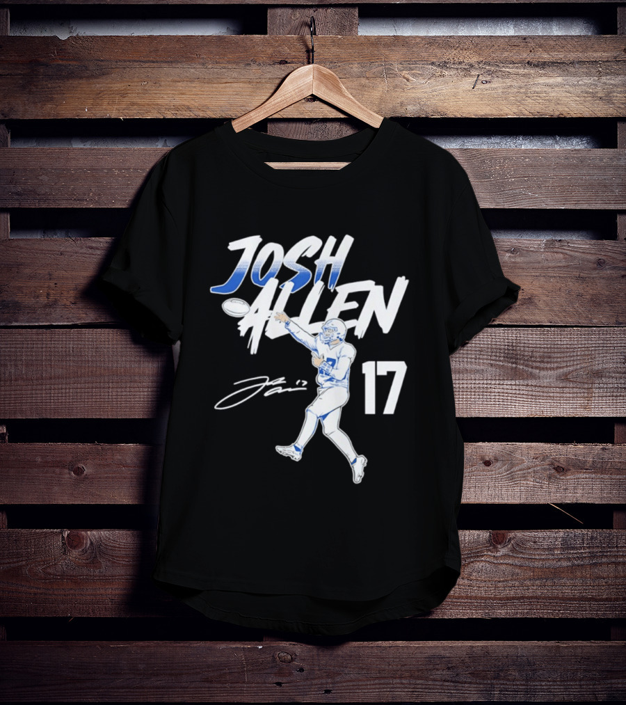 Josh Allen 17 Buffalo Bills Football Star 2026 Pose T-Shirt