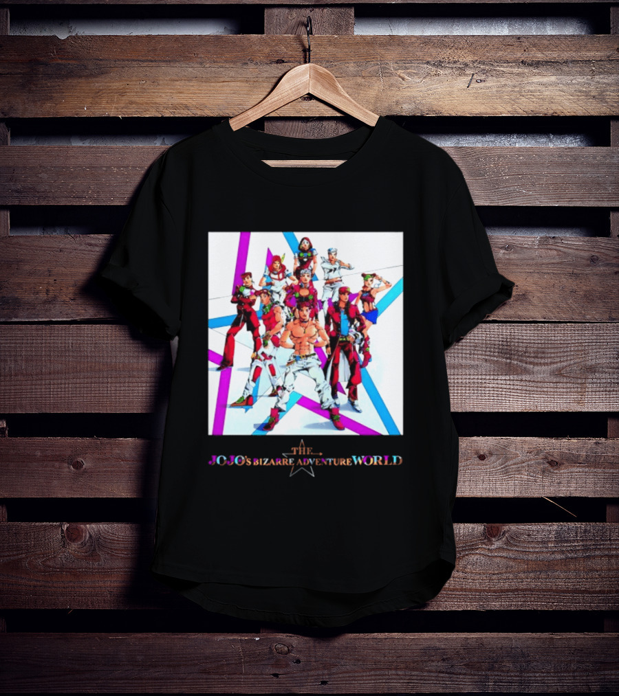 The JoJo's Bizarre Adventure World Anime Characters Ensemble T-Shirt