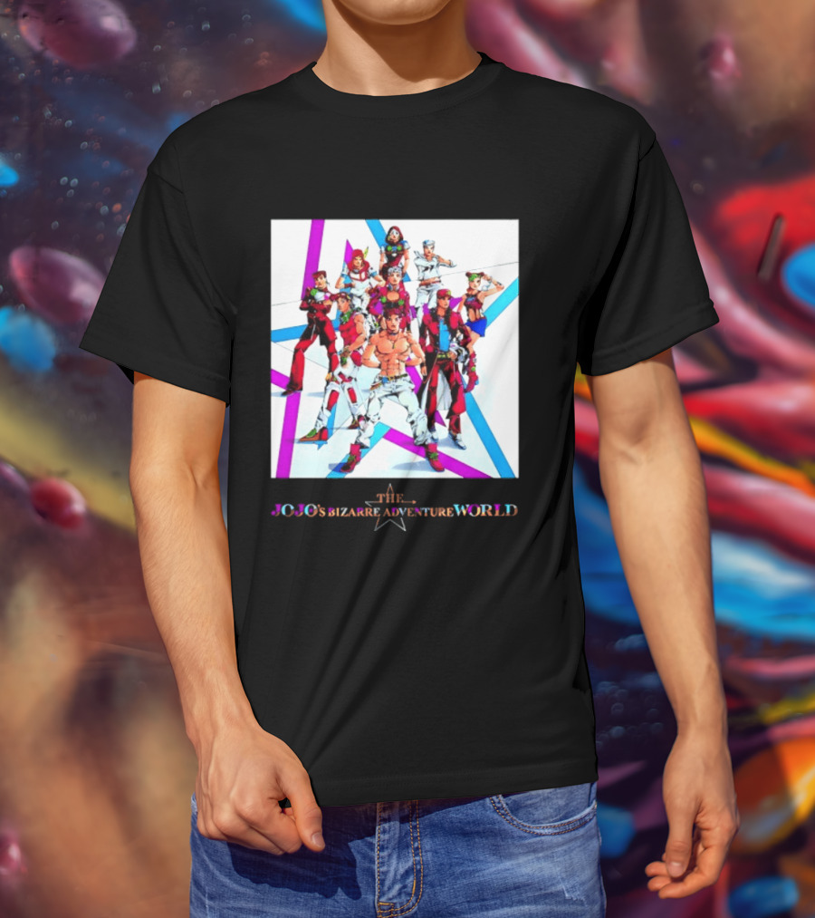 The JoJo's Bizarre Adventure World Anime Characters Ensemble T-Shirt