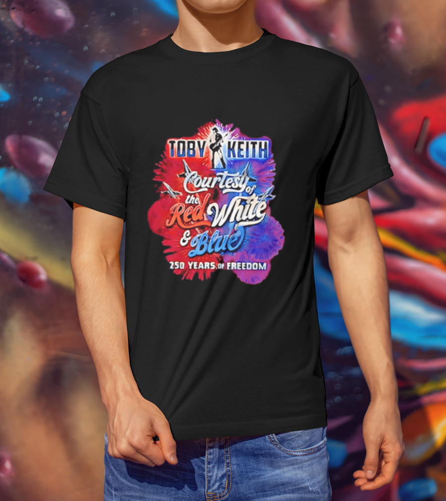 Toby Keith Courtesy Of The Red White And Blue 250 Years Of Freedom Jets T-Shirt