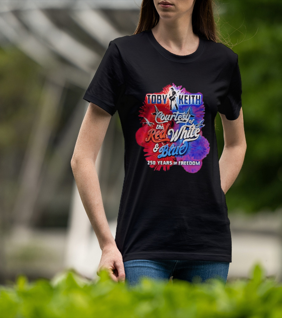Toby Keith Courtesy Of The Red White And Blue 250 Years Of Freedom Jets T-Shirt