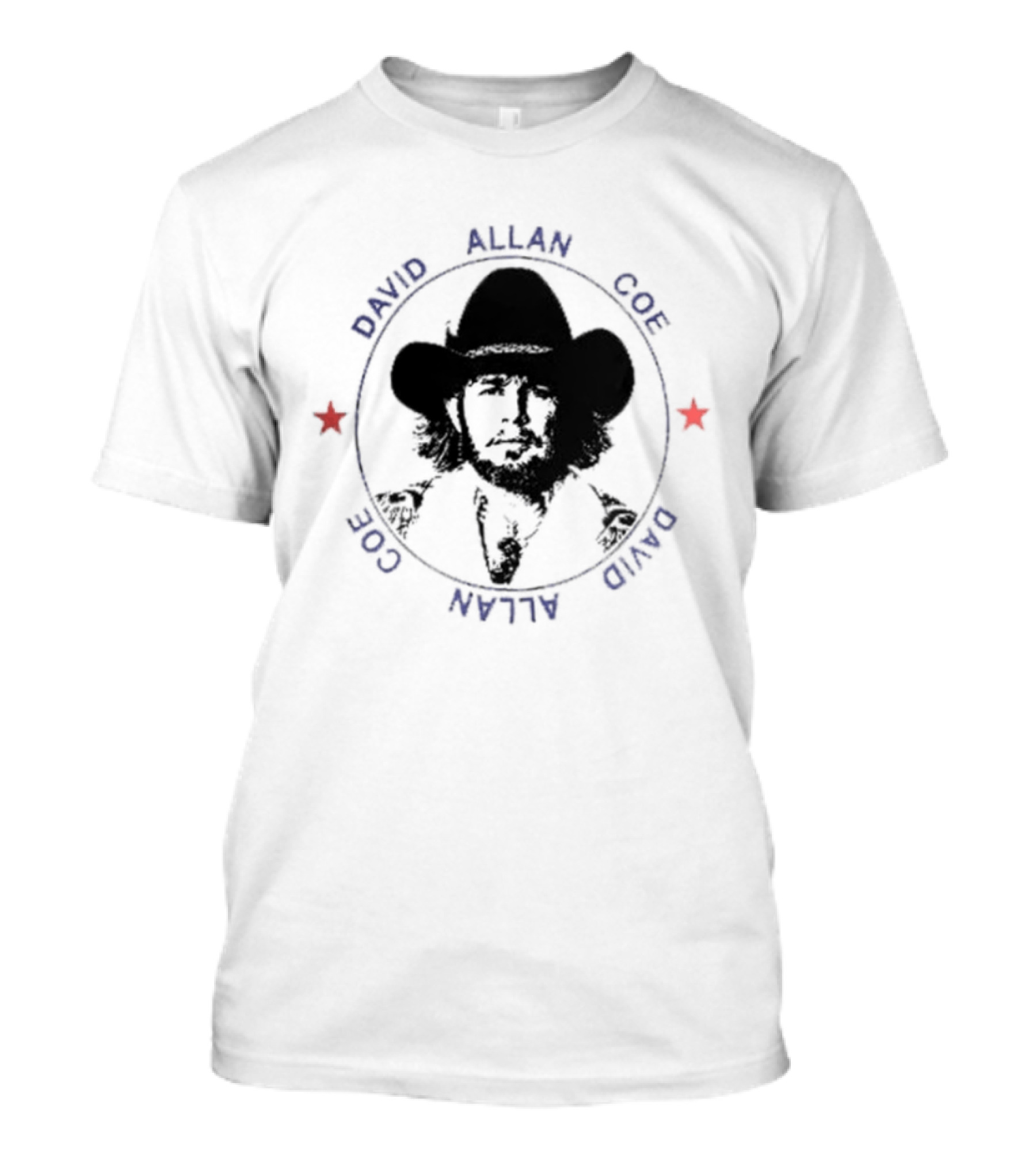 David Allan Coe DAC 18 X Rated Hits Outlaw Country Music Cowboy Hat Stars T-Shirt