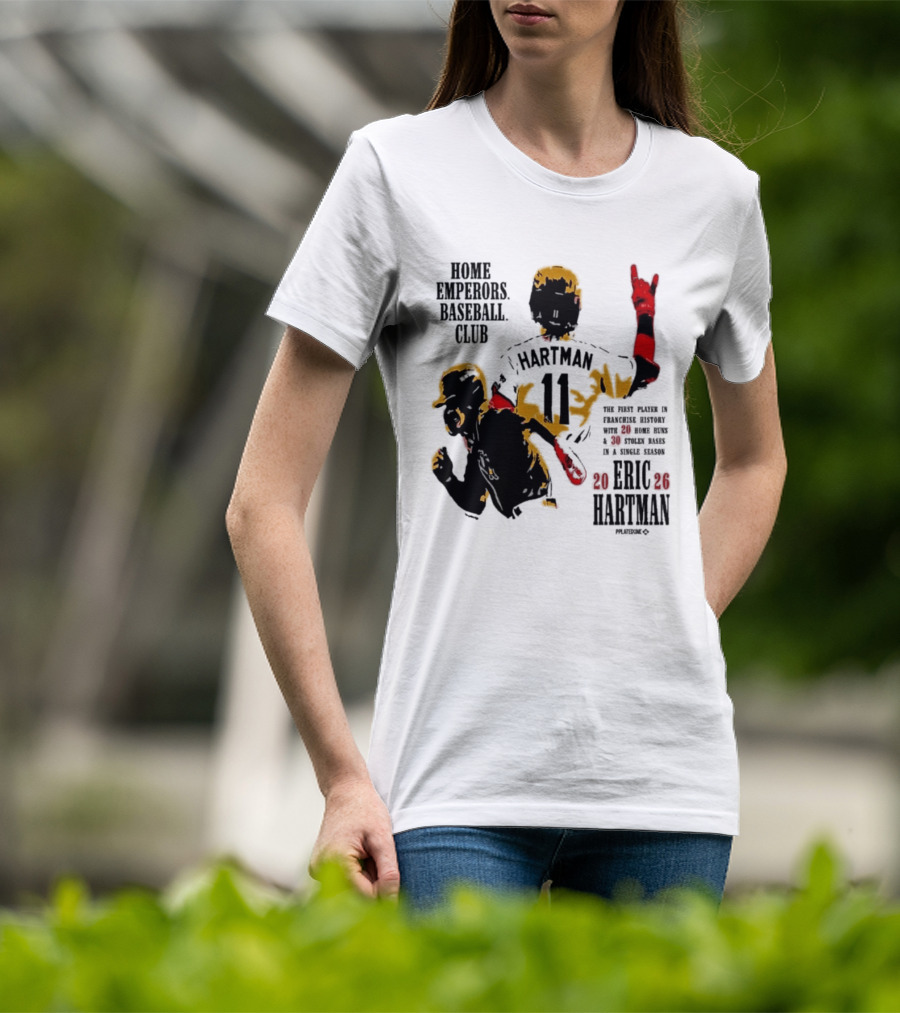 Eric Hartman Rome Emperors Baseball Club 2030 Season T-Shirt