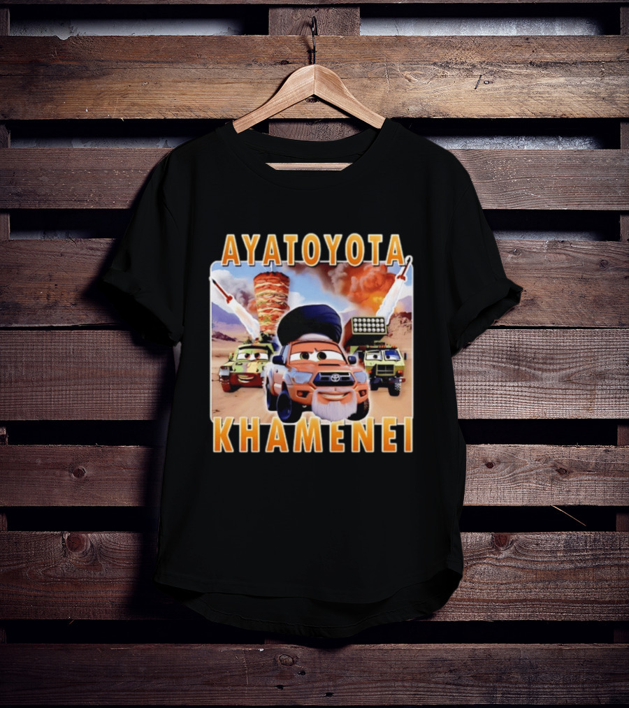 Ayatoyota Khamenei Toyota Ayatollah Car Rockets Desert Helicopter T-Shirt