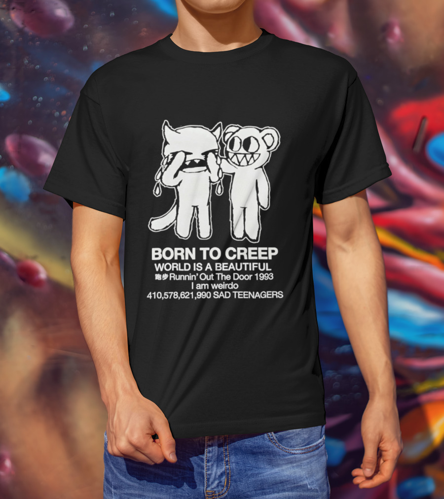 Born To Creep Sad Teenagers I Am Weirdo Runnin' Out The Door 1993 T-Shirt