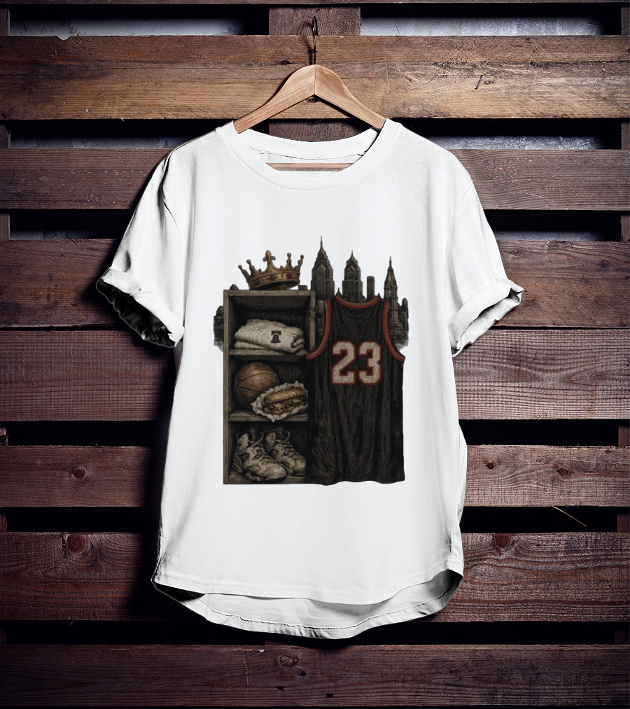Lebron James King 23 Basketball Jersey Crown City Sports Locker T-Shirt