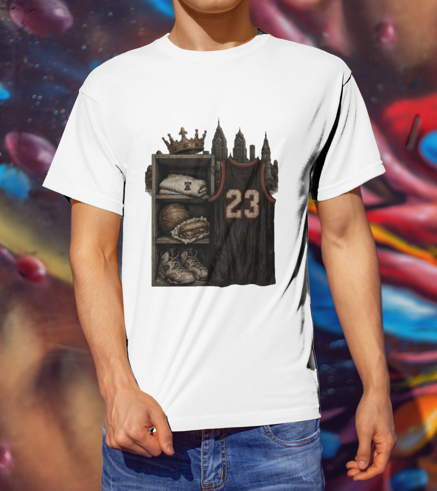 Lebron James King 23 Basketball Jersey Crown City Sports Locker T-Shirt