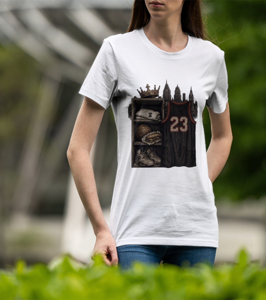 Lebron James King 23 Basketball Jersey Crown City Sports Locker T-Shirt