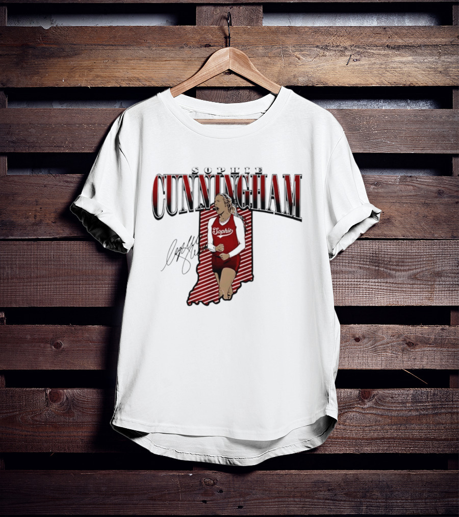 Sophie Cunningham Indiana State WNBA Fever Star Signature 2026 T-Shirt