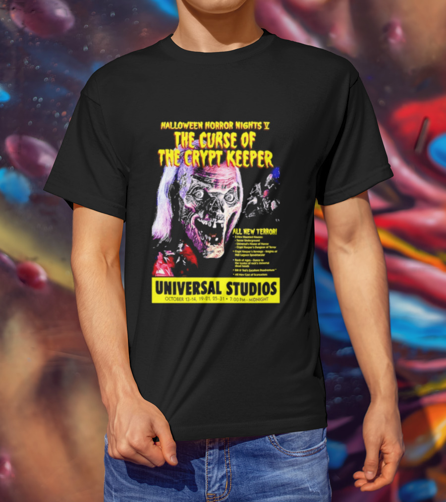 Halloween Horror Nights V The Curse Of The Crypt Keeper Universal Studios 40 Nights Of Terror Universal Studios Midnight T-Shirt