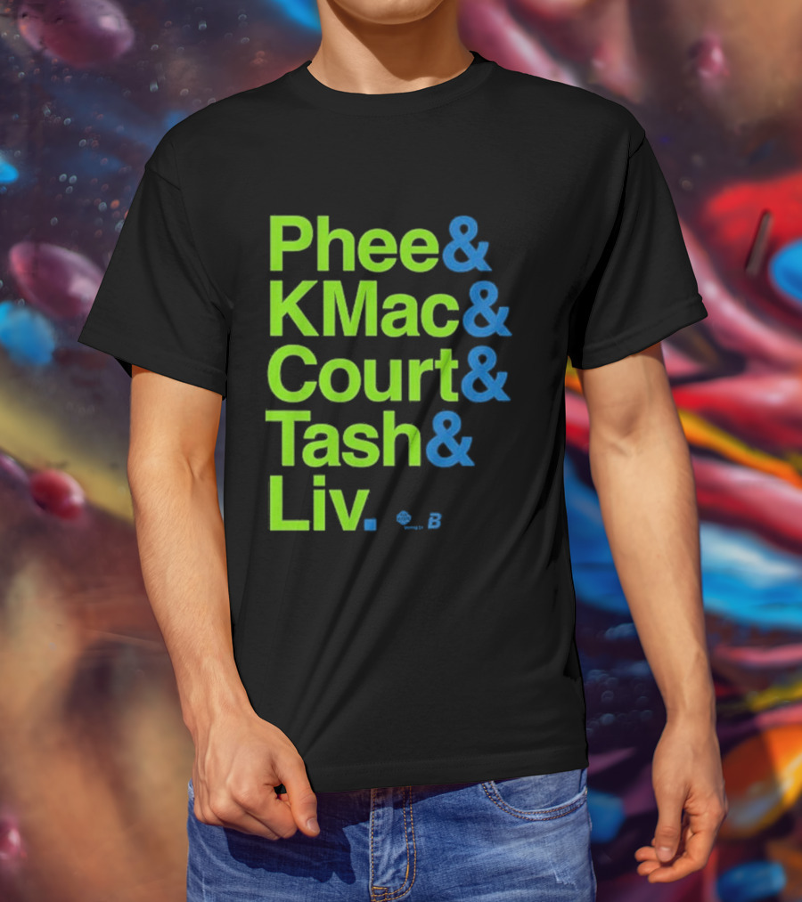Minnesota Women's Basketball Phee & Kmac & Court & Tash & Liv Ampersand Stars 2026 T-Shirt