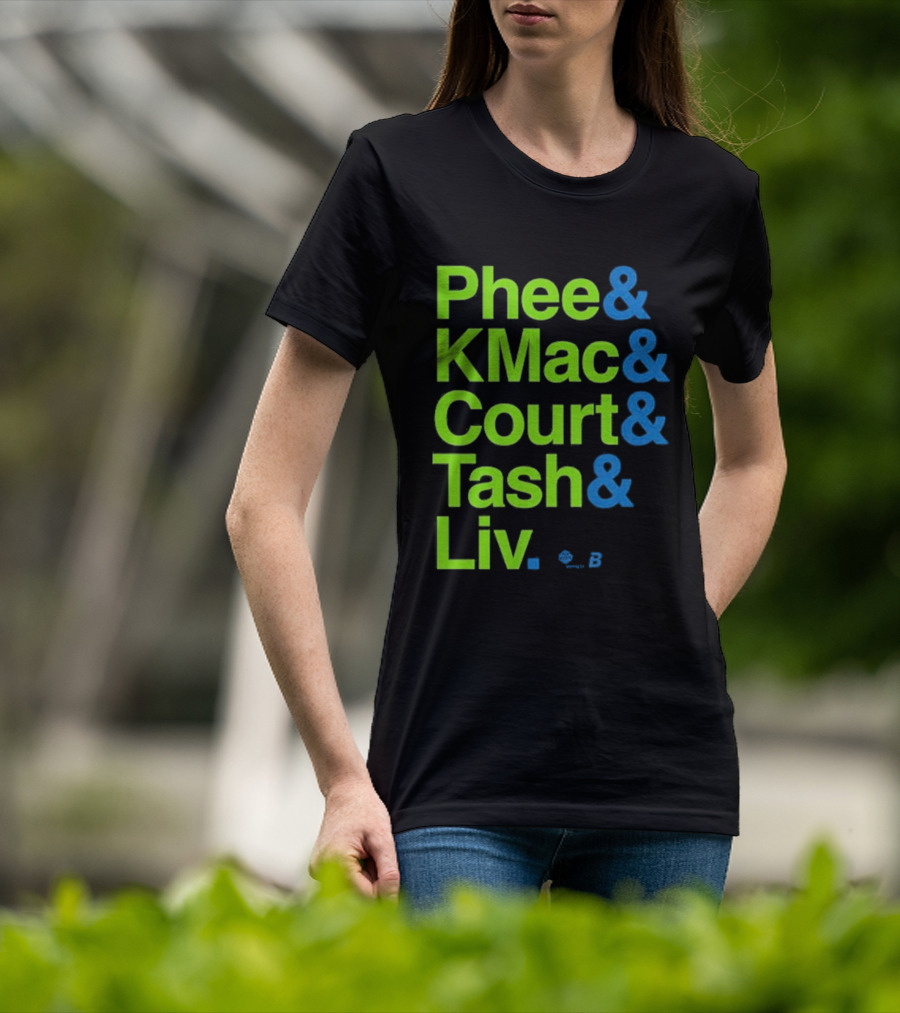 Minnesota Women's Basketball Phee & Kmac & Court & Tash & Liv Ampersand Stars 2026 T-Shirt