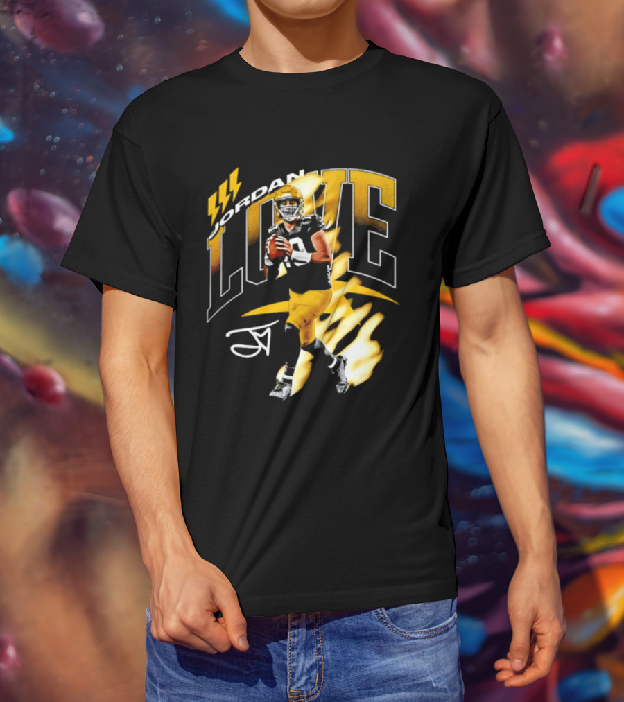 Jordan Love Green Bay Packers 10 Football Star Player Number 10 T-Shirt
