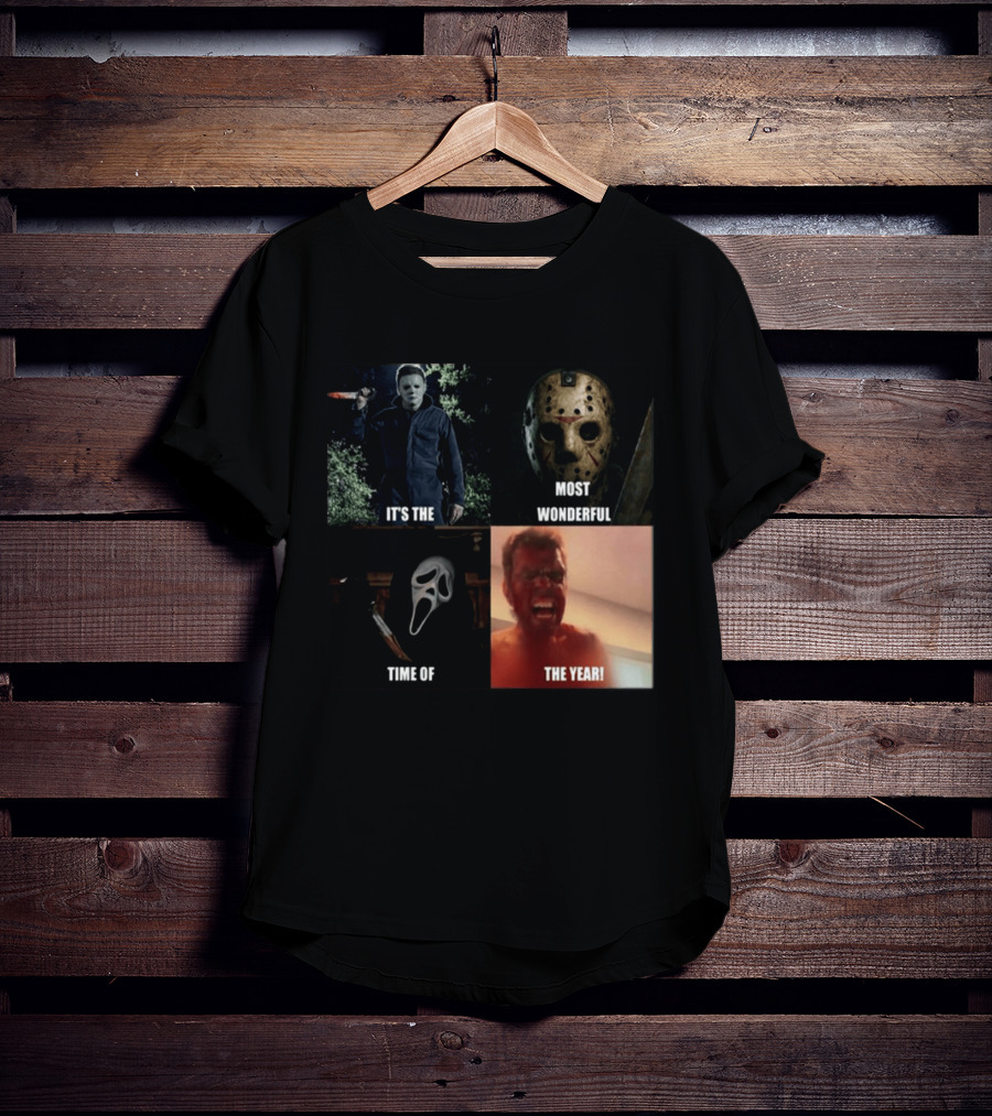 Halloween Horror Icons It's The Most Wonderful Time Of The Year T-Shirt