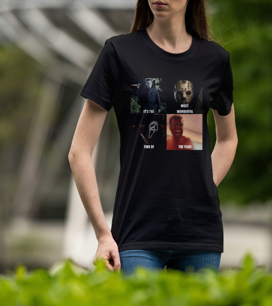 Halloween Horror Icons It's The Most Wonderful Time Of The Year T-Shirt