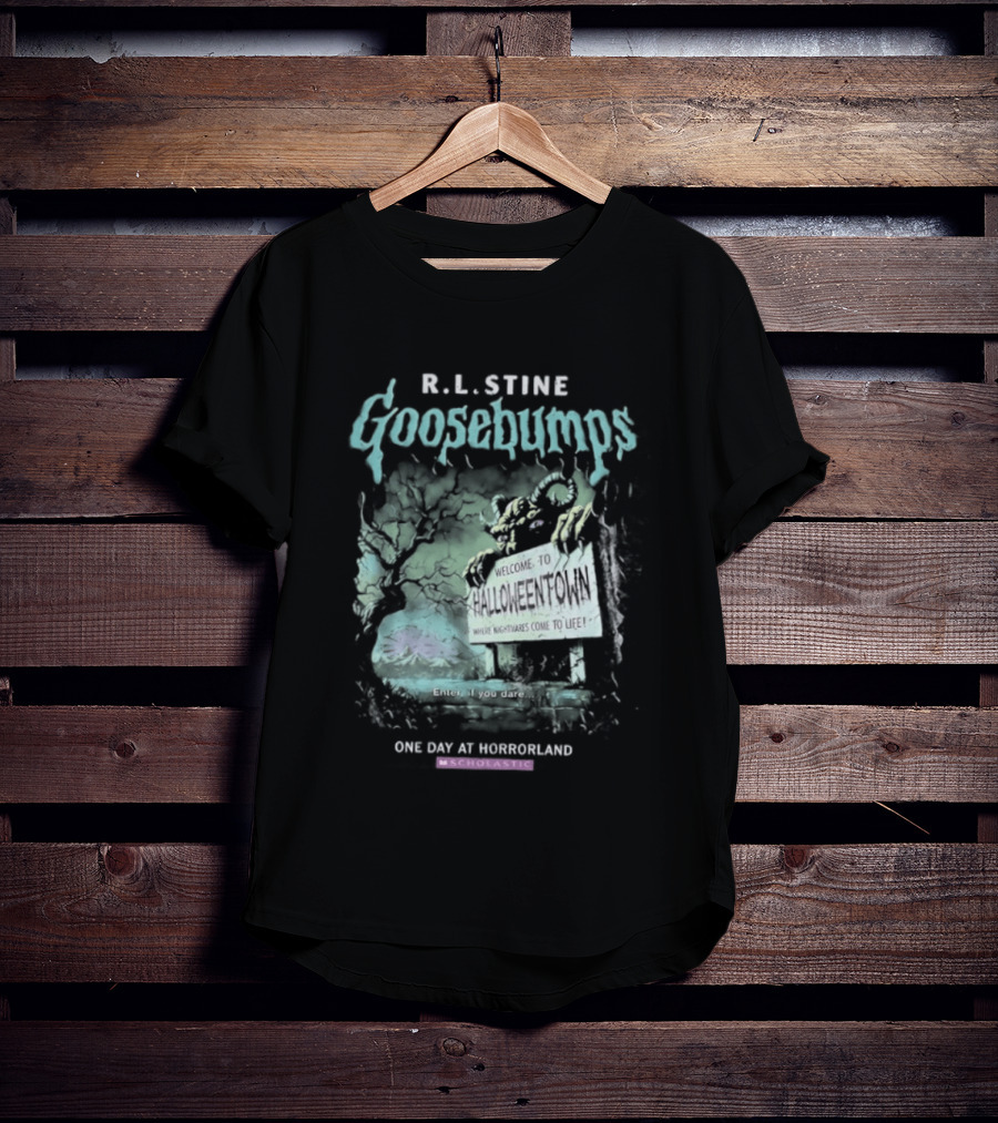 R.L. Stine Goosebumps One Day At Horrorland Halloween T-Shirt