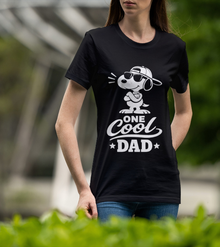 Snoopy One Cool Dad Peanuts Father's Day T-Shirt