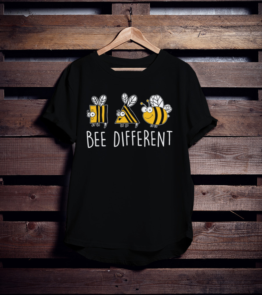 Bee Different Fun Shapes Striped Insects T-Shirt