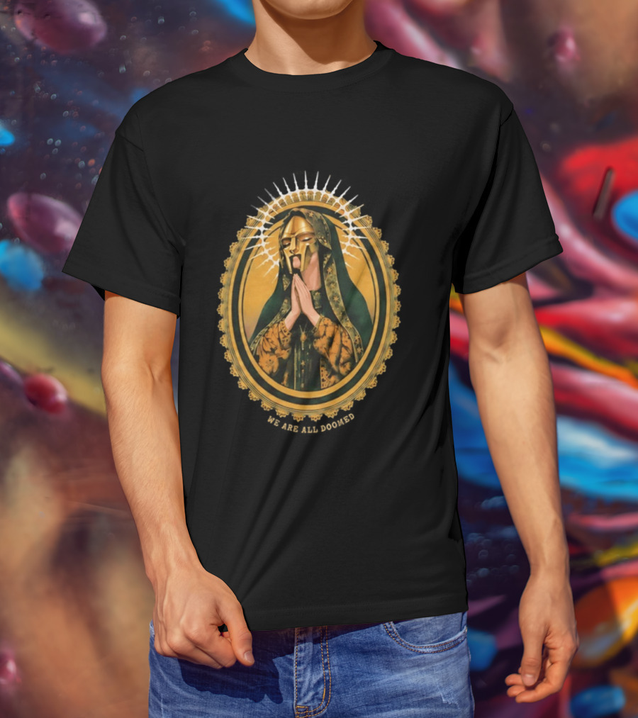 MF Doom We Are All Doomed Iconic Hip Hop Rap Prayer T-Shirt