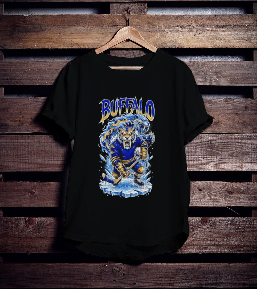 Buffalo Sabres Sabretooth Ice Hockey Tiger Mascot Buffalo Sabres T-Shirt