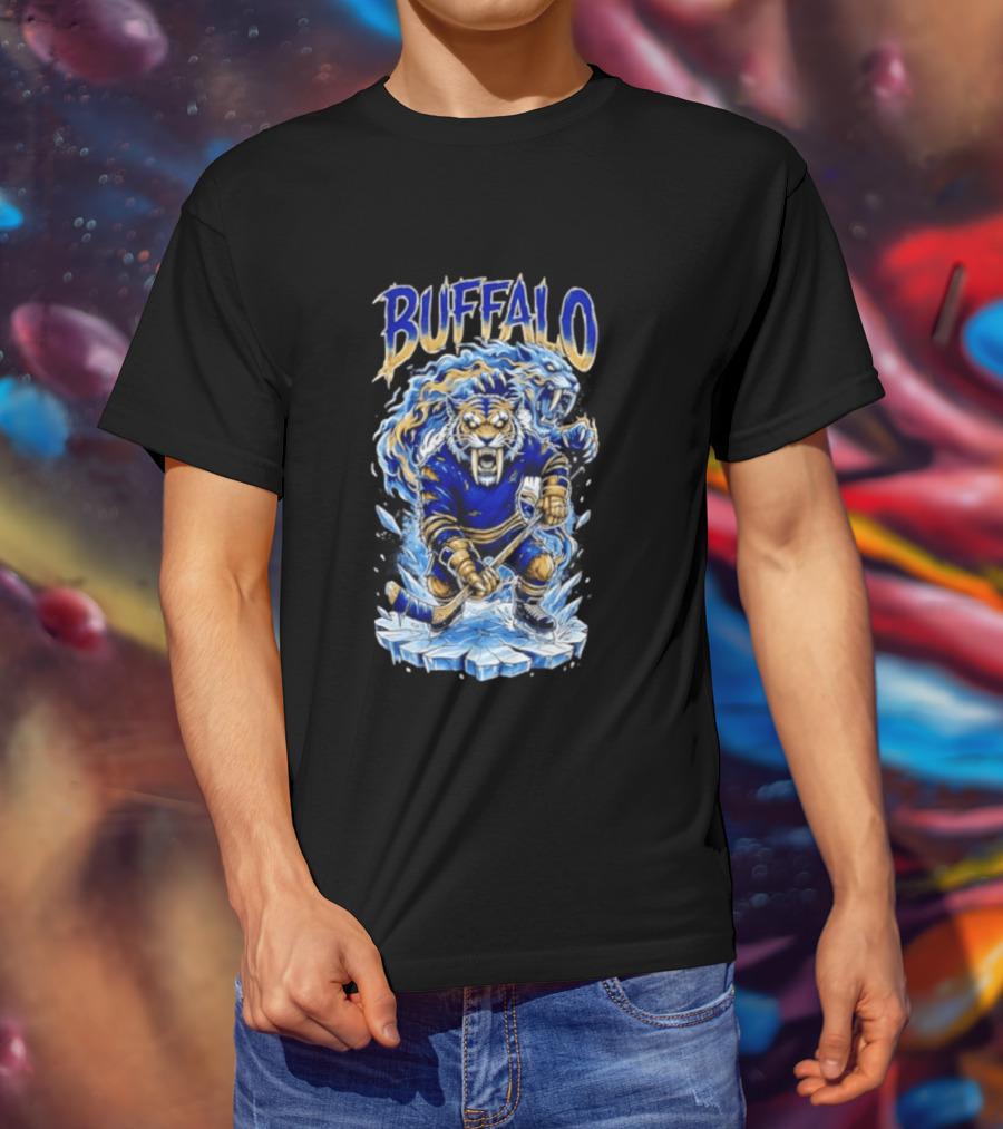 Buffalo Sabres Sabretooth Ice Hockey Tiger Mascot Buffalo Sabres T-Shirt