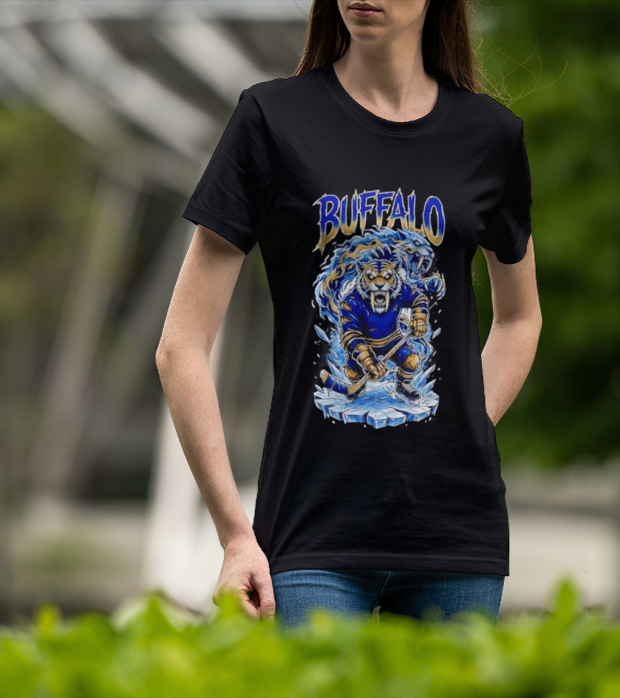 Buffalo Sabres Sabretooth Ice Hockey Tiger Mascot Buffalo Sabres T-Shirt