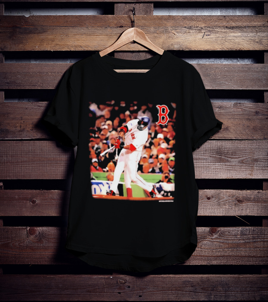 Boston Red Sox David Ortiz Iconic Swing Moment T-Shirt