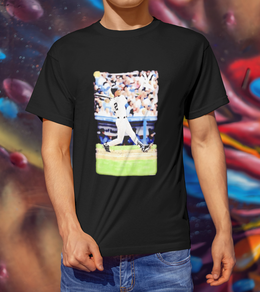 Derek Jeter New York Yankees Legendary Swing Moment T-Shirt
