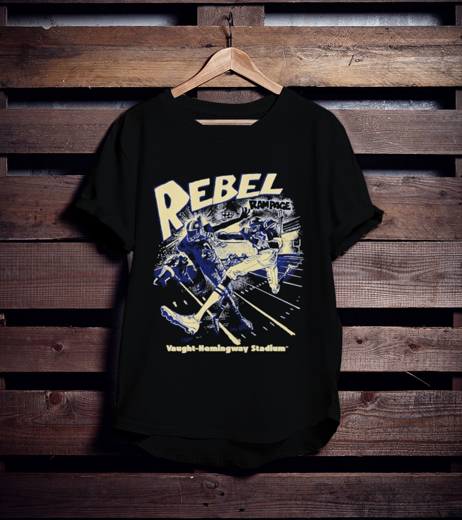 Rebel Rampage Ole Miss Football Vaught Hemingway Stadium T-Shirt