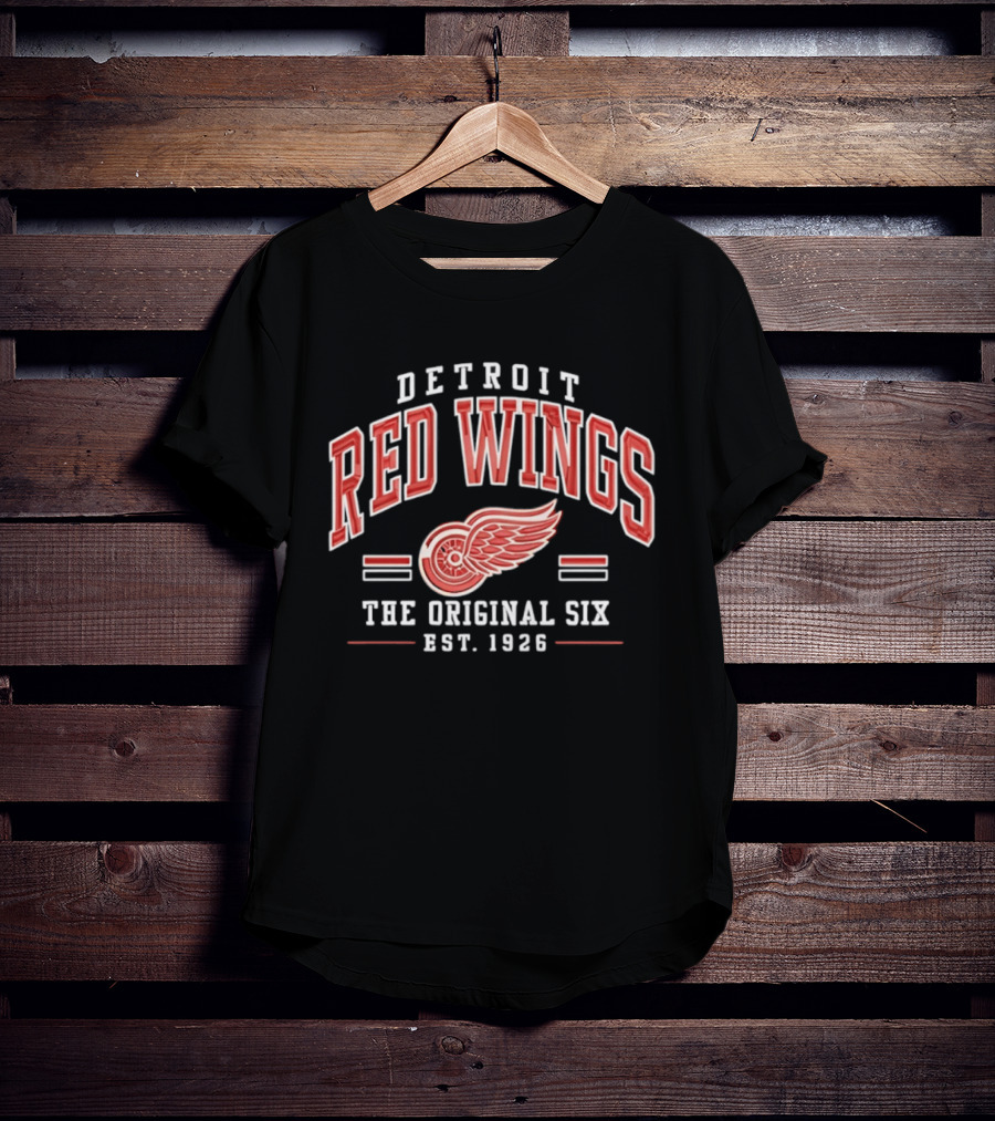 Detroit Red Wings The Original Six Est 1926 Vintage Hockey Team T-Shirt