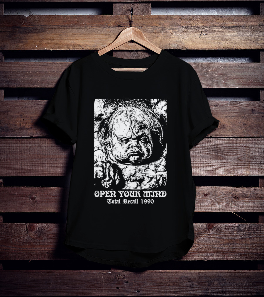Open Your Mind Total Recall 1990 Arnold Schwarzenegger T-Shirt