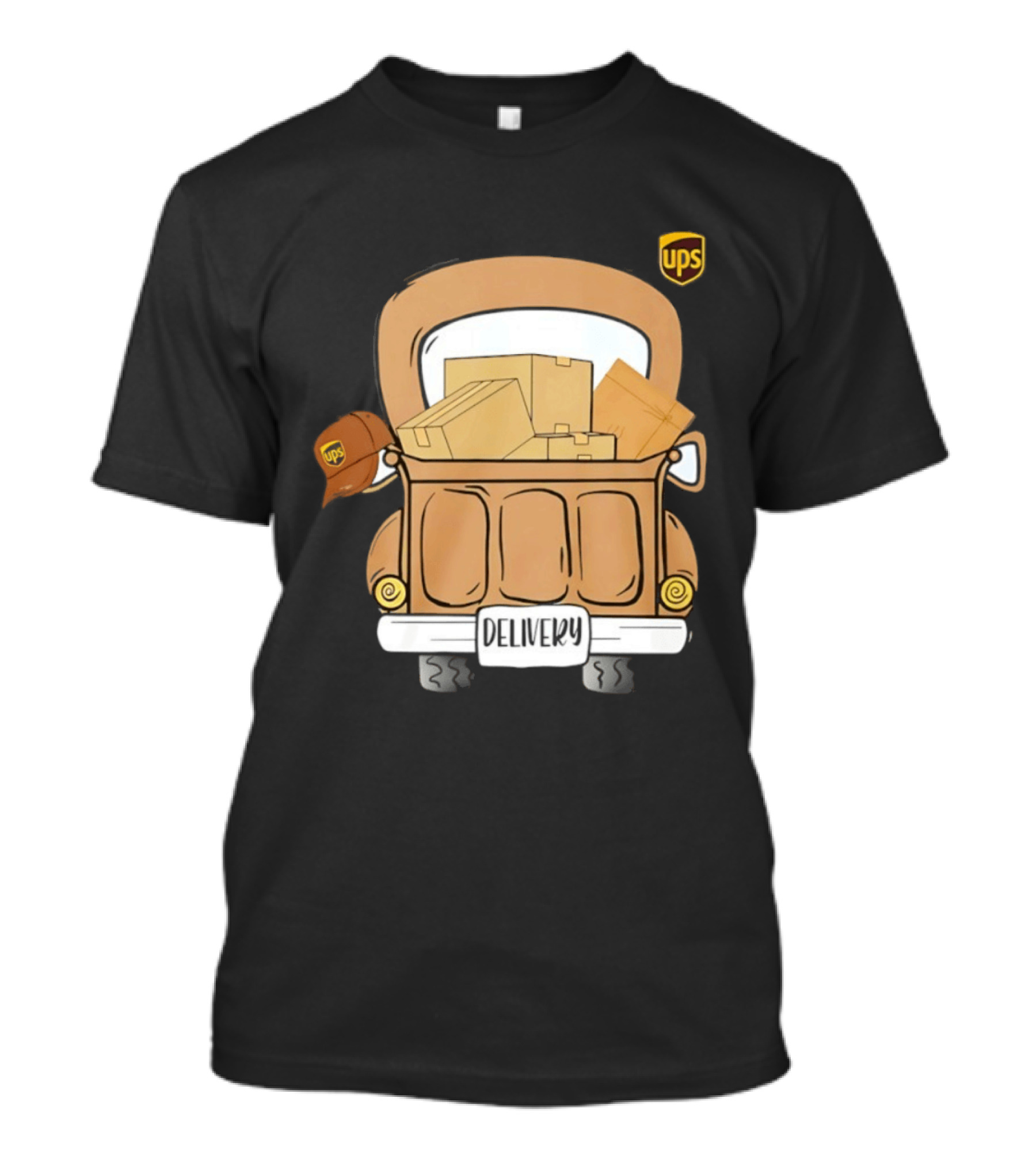 UPS Delivery Truck With Packages And Hat T-Shirt