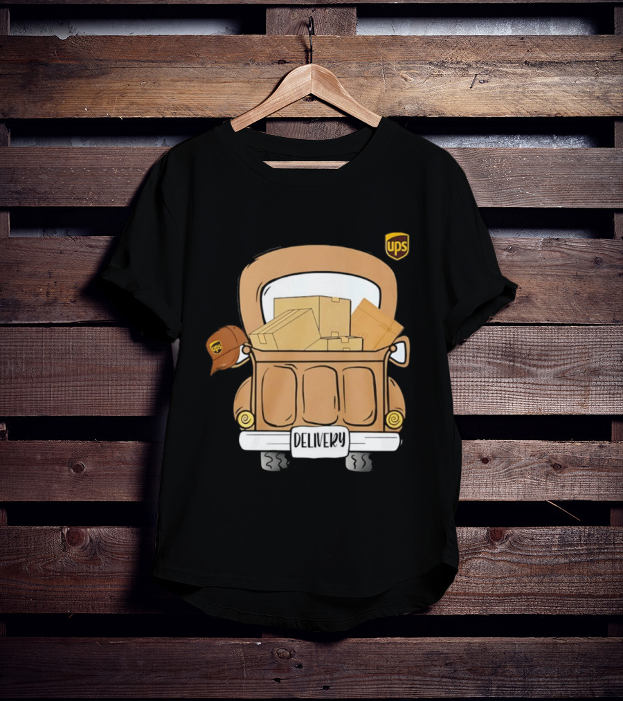 UPS Delivery Truck With Packages And Hat T-Shirt